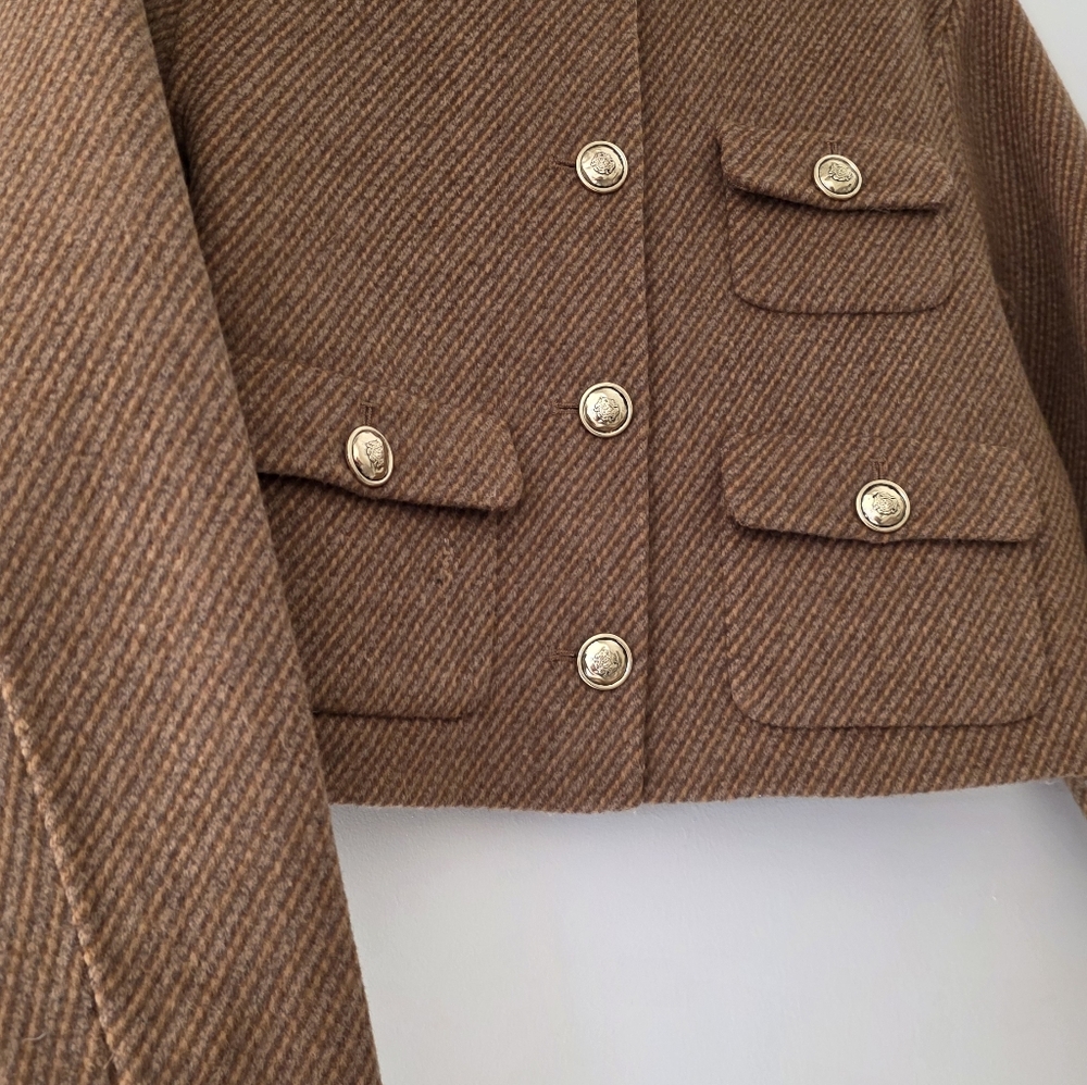 Sandro Brown Wool-Blend Jacket - Picture 3 of 6